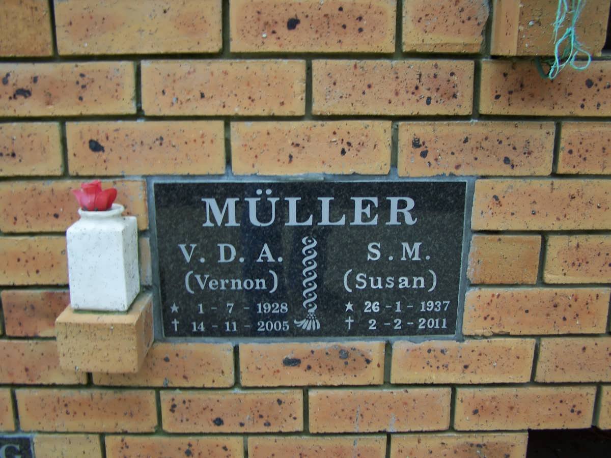 MÜLLER V.D.A. 1928-2005 &amp; S.M. 1937-2011