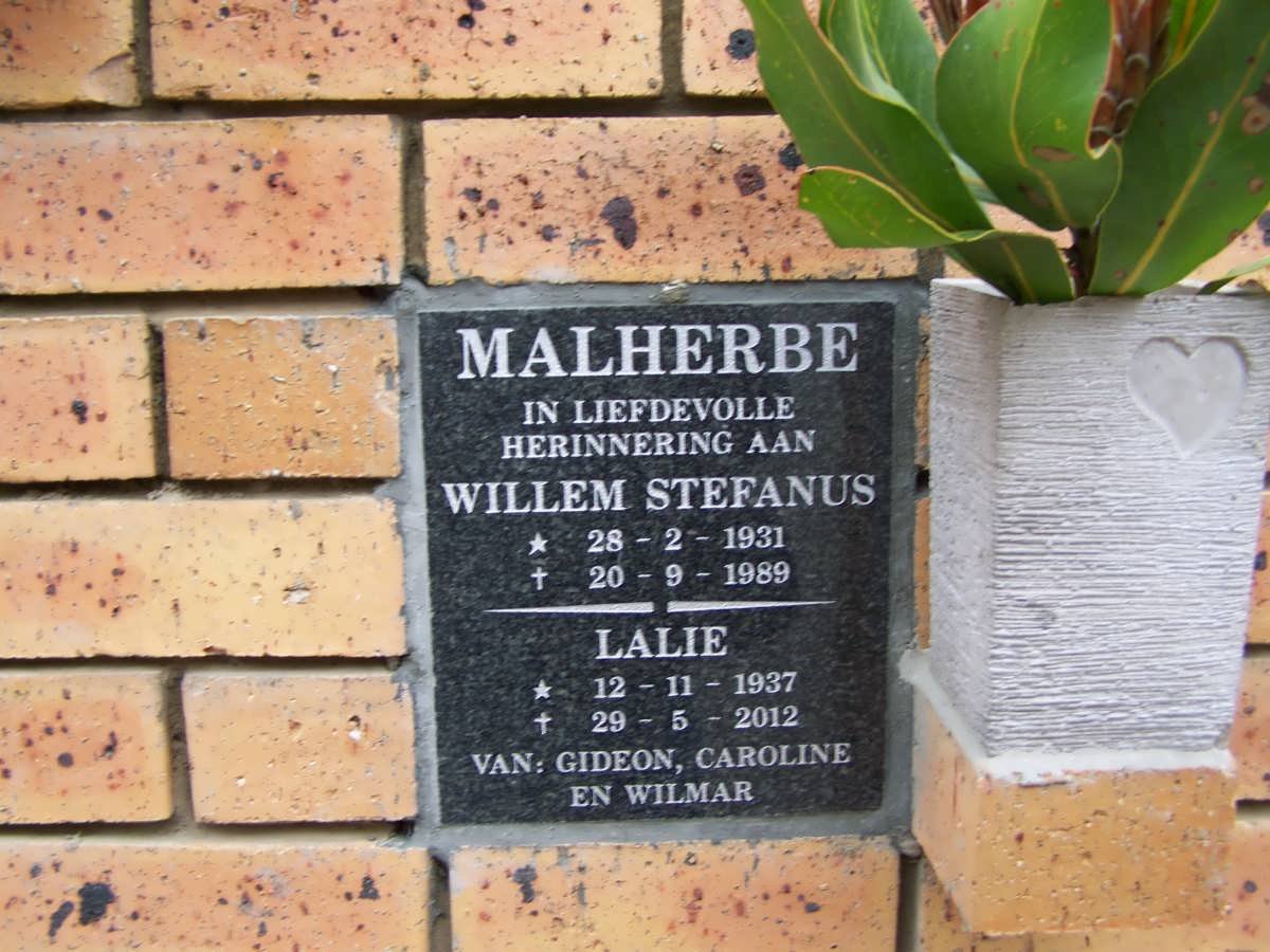 MALHERBE Willem Stefanus 1931-1989 &amp; Lalie 1937-2012