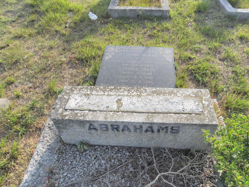 ABRAHAMS Cynthia Irene nee MANHO 1929-1959