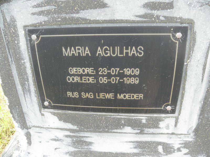 AGULHAS Maria 1909-1989