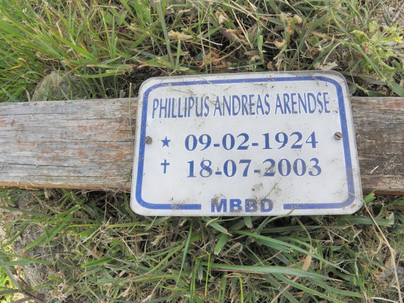 ARENDSE Phillipus Andreas 1924-2003