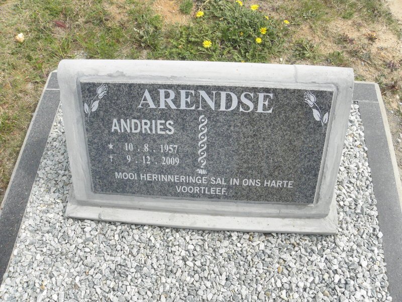 ARENDSE Andries 1957-2009