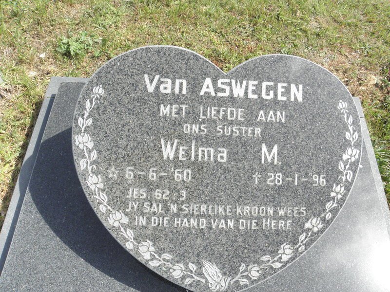 ASWEGEN Welma M., van 1960-1996