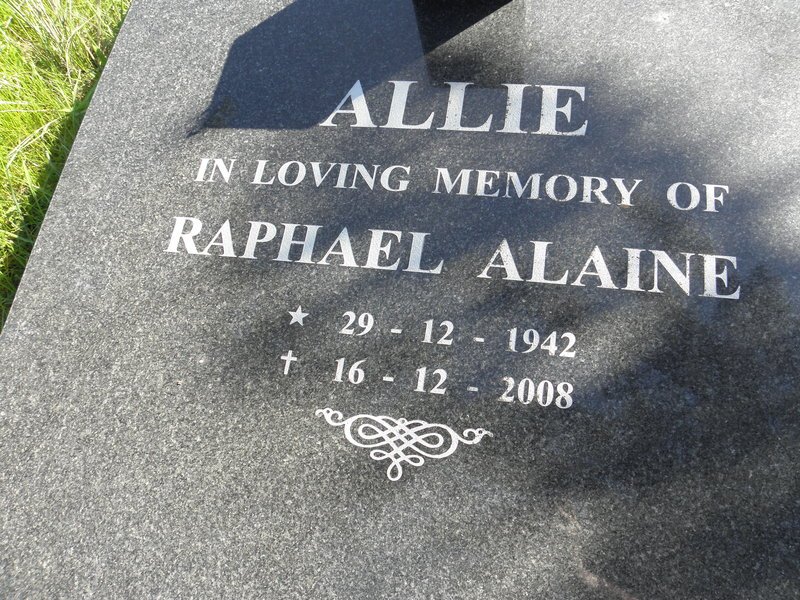 ALLIE Raphael Alaine 1942-2008