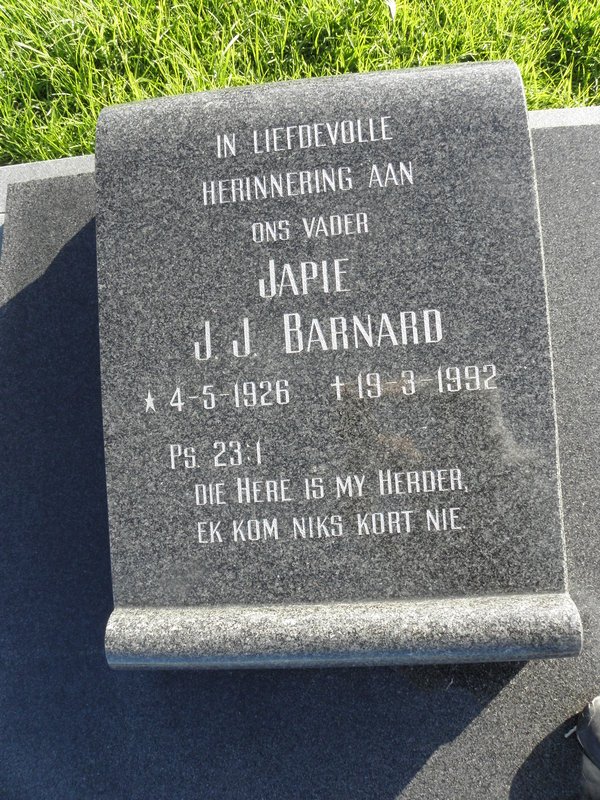 BARNARD J.J. 1926-1992