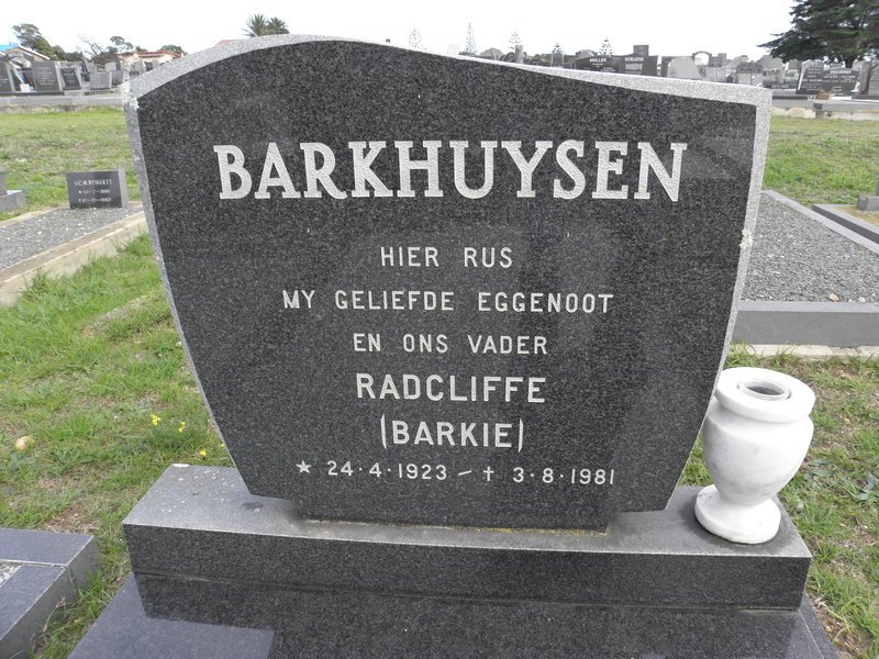 BARKHUYSEN Radcilffe 1923-1981