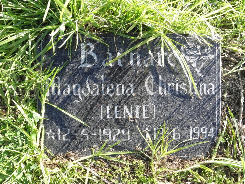 BARNARD Magdalena Christina 1929-1994