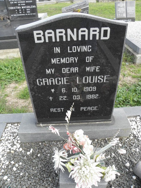 BARNARD Gracie Louise 1909-1982