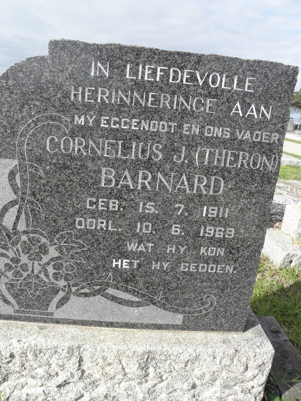 BARNARD Cornelius J. 1911-1969