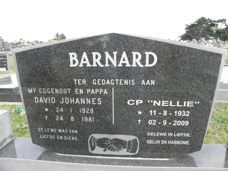 BARNARD David Johannes 1928-1981 &amp; CP 1932-2009
