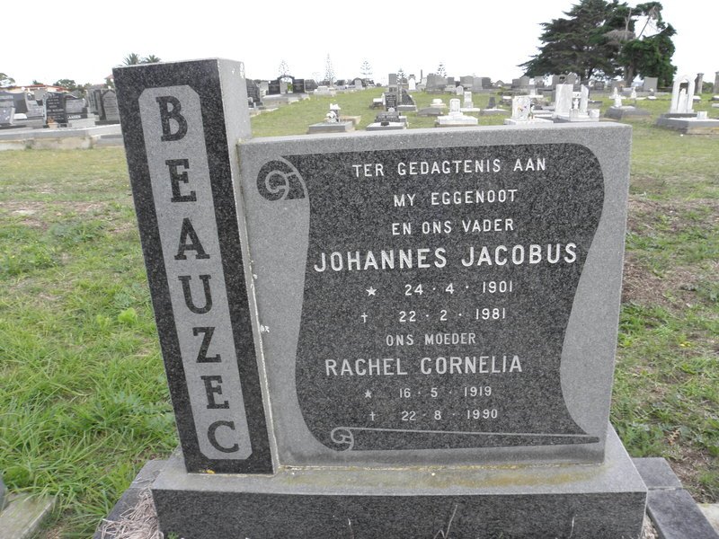 BEAUZEC Johannes Jacobus 1901-1981 &amp; Rachel Cornelia 1919-1990