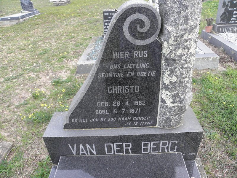 BERG Christo, van der 1962-1971