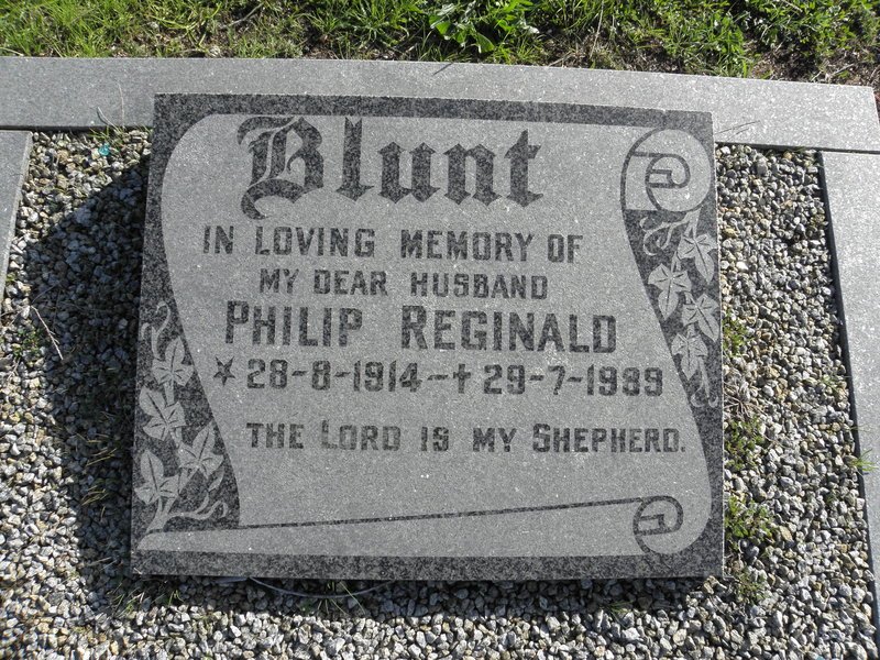 BLUNT Philip Reginald 1914-1989