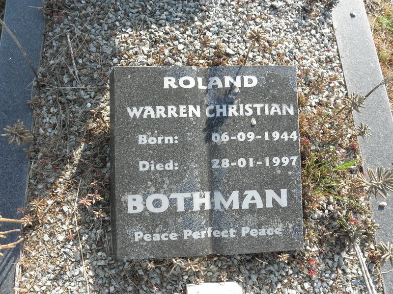 BOTHMAN Roland Warren Christian 1944-1997