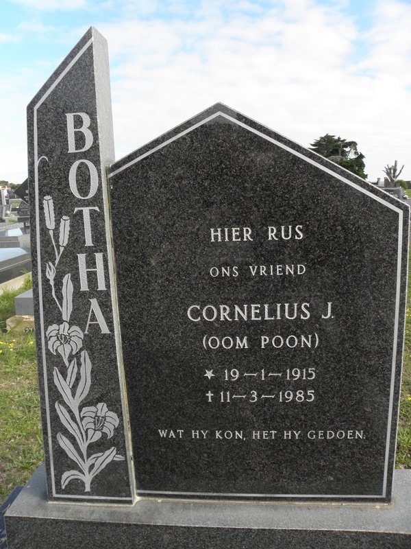 BOTHA Cornelius J. 1915-1985