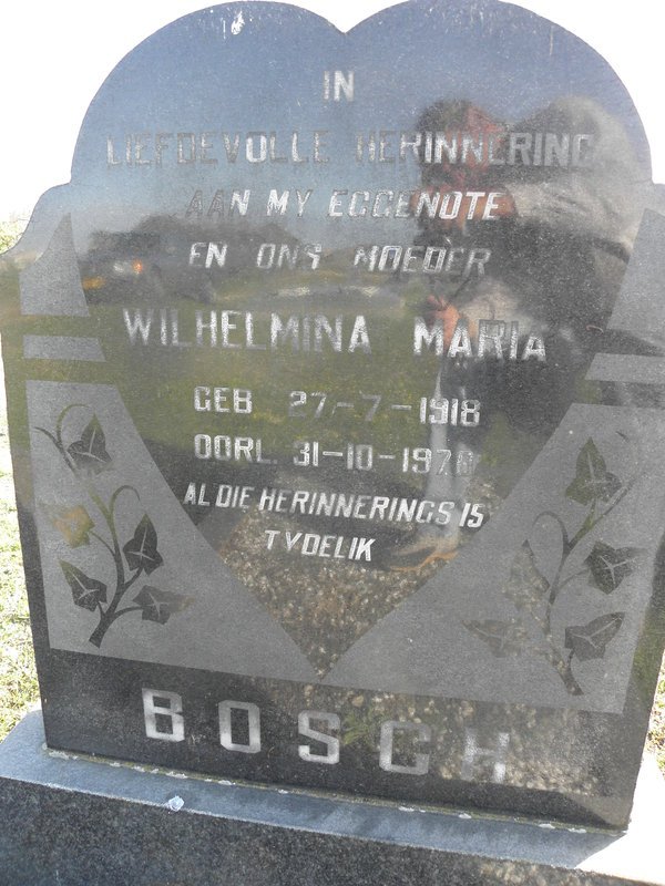 BOSCH Wilhelmina Maria 1918-1978