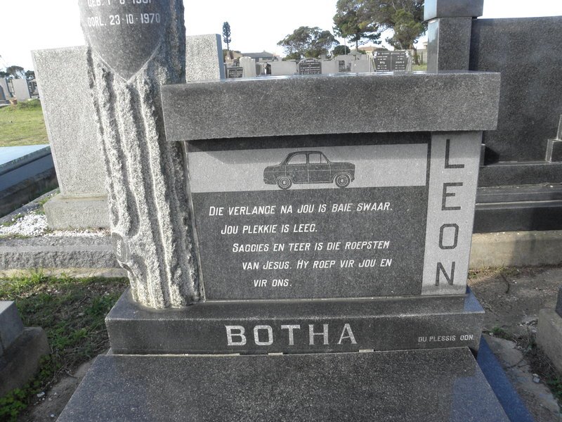 BOTHA Leonardus Hendrik 1951-1970