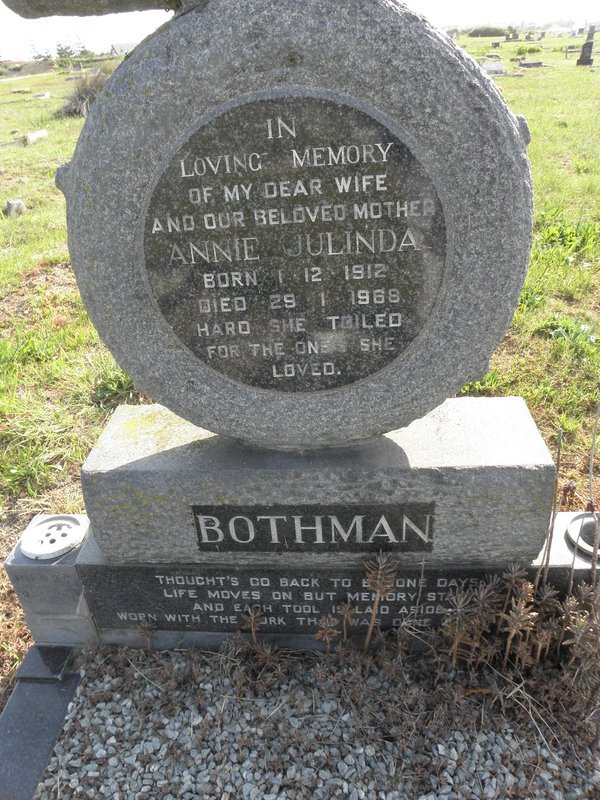 BOTHMAN Annie Julinda 1912-1968