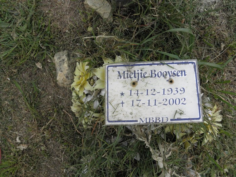 BOOYSEN Mietjie 1939-2002
