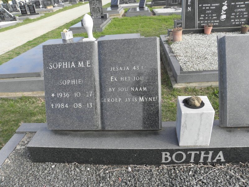 BOTHA Sophia M.E. 1936-1984