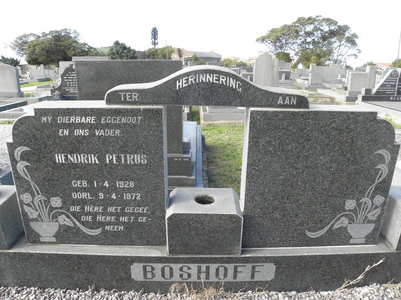 BOSHOFF Hendrik Petrus 1928-1972