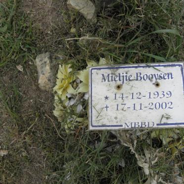 BOOYSEN Mietjie 1939-2002