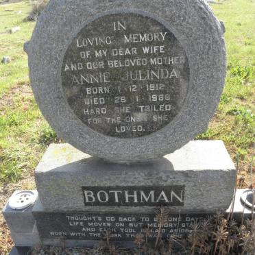 BOTHMAN Annie Julinda 1912-1968