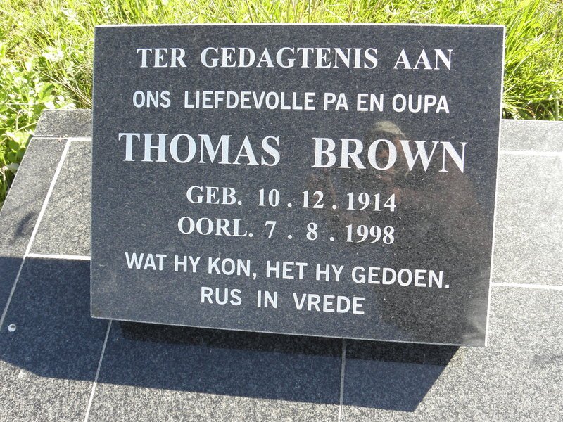 BROWN Thomas 1914-1998