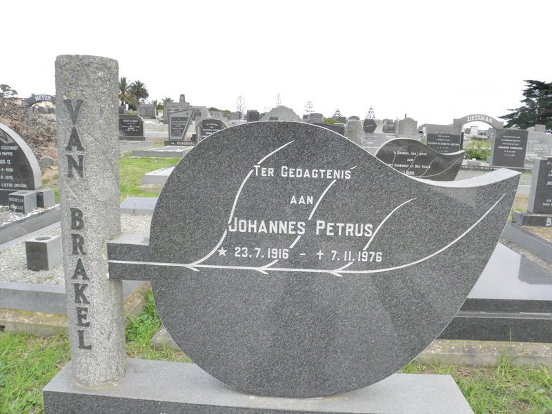 BRAKEL Johannes Petrus, van 1916-1976