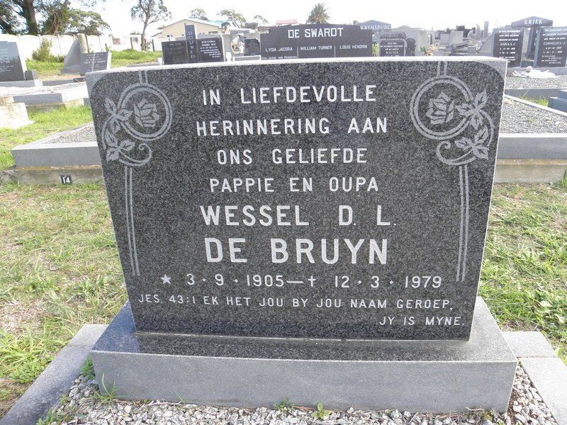 BRUYN Wessel D.L., de 1905-1979