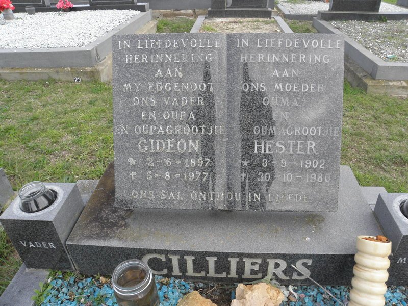 CILLIERS Gideon 1897-1977 &amp; Hester 1902-1980