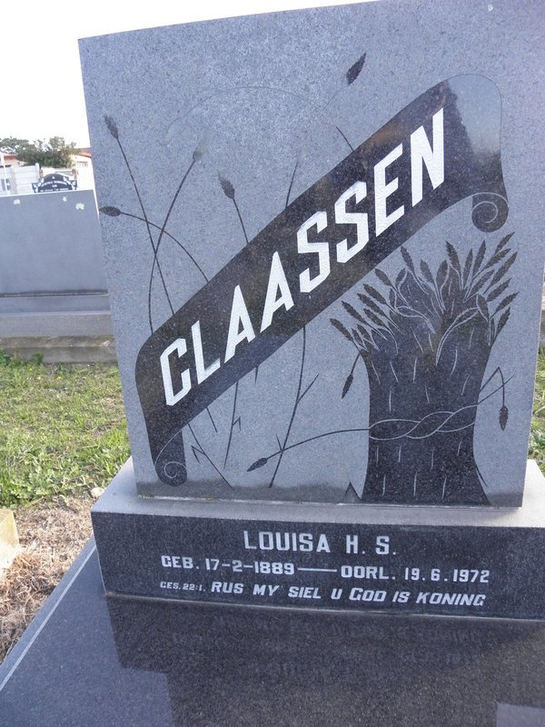 CLAASSEN Louisa H.S. 1889-1972