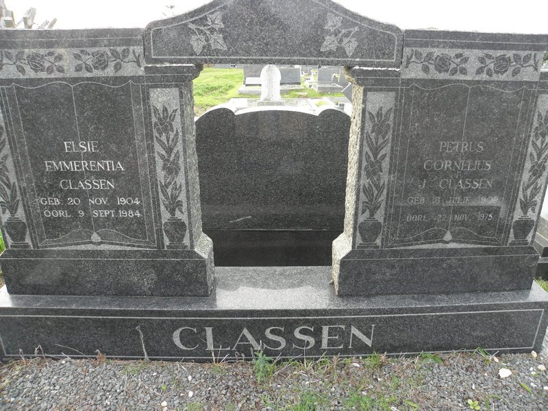 CLASSEN Petrus Cornelius J. 190?-1975 &amp; Elsie Emmerentia 1904-1984