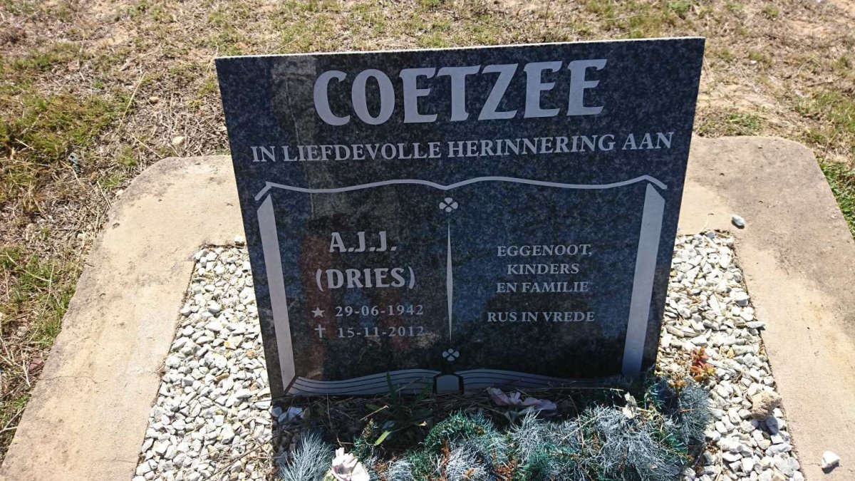 COETZEE A.J.J. 1942-2012