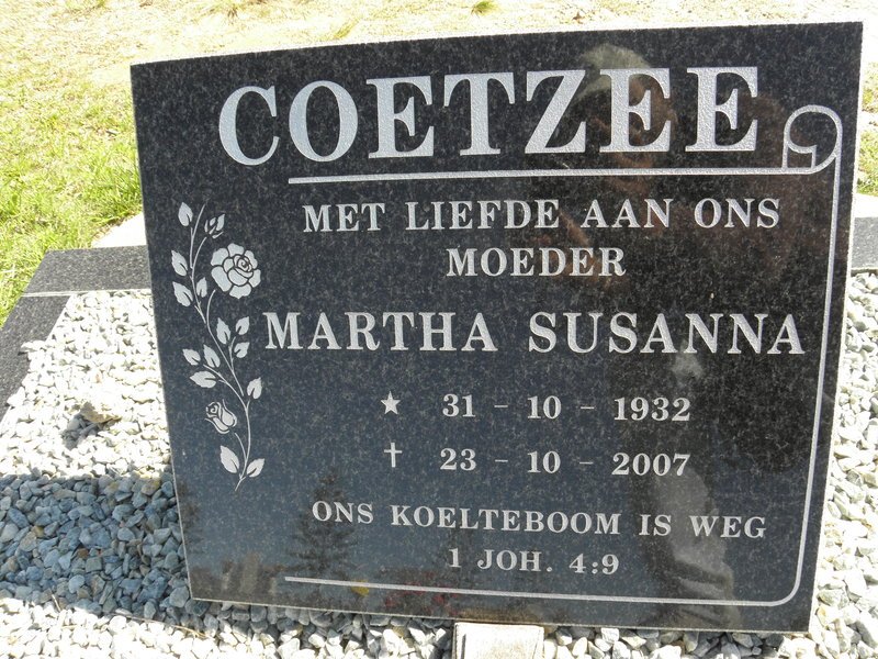 COETZEE Martha Susanna 1932-2007