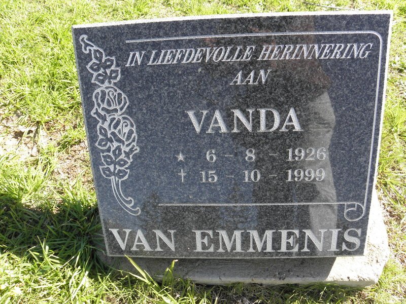 EMMENIS Vanda, van 1926-1999