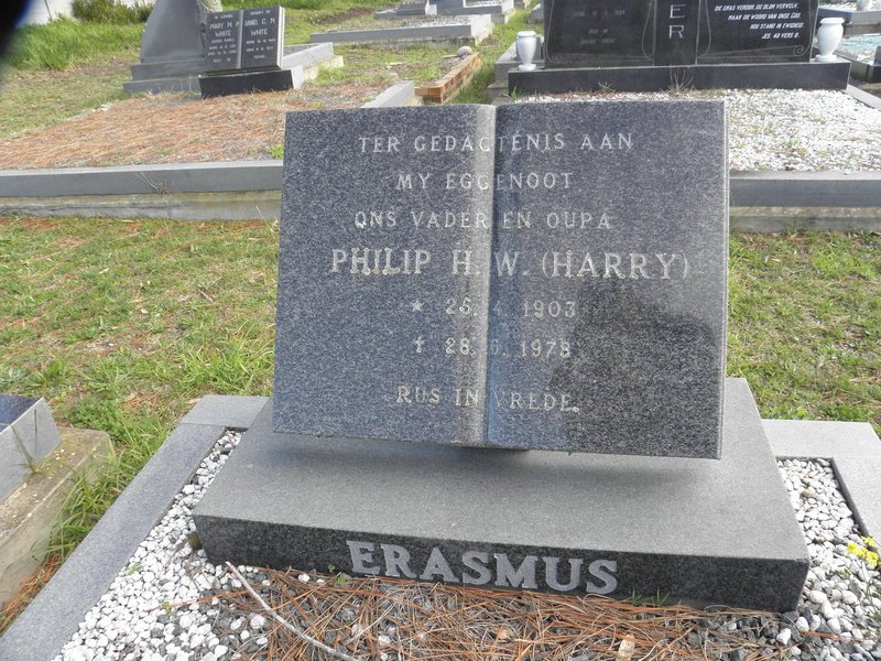 ERASMUS Philip H.W. 1903-1978