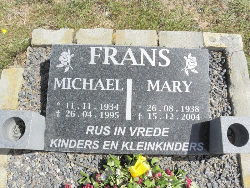 FRANS Michael 1934-1995 &amp; Mary 1938-2004