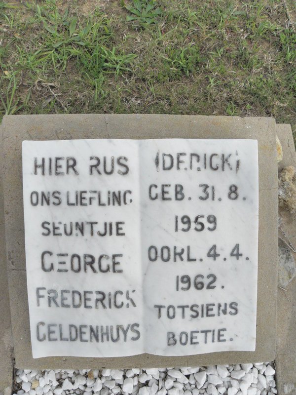 GELDENHUYS George Frederick 1959-1962