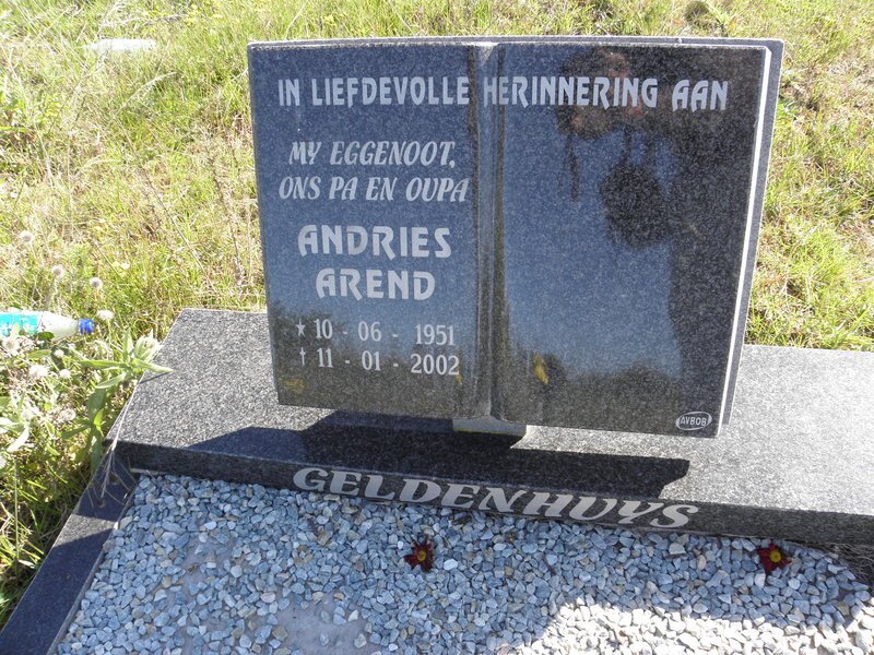 GELDENHUYS Andries Arend 1951-2002