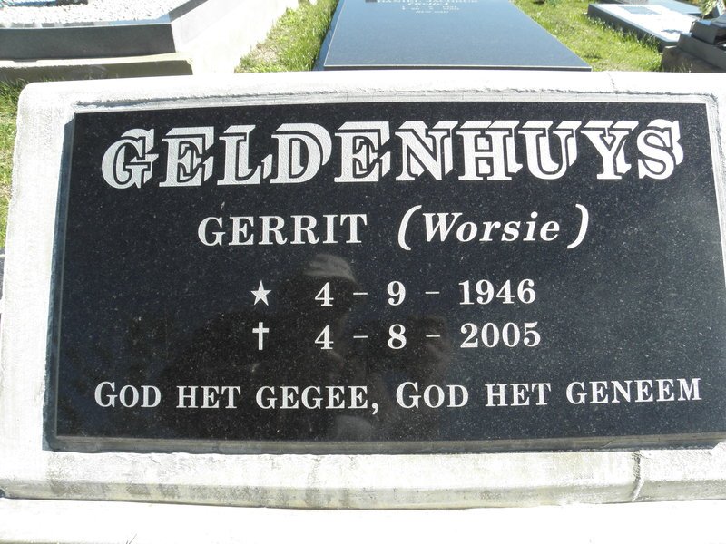 GELDENHUYS Gerrit 1946-2005