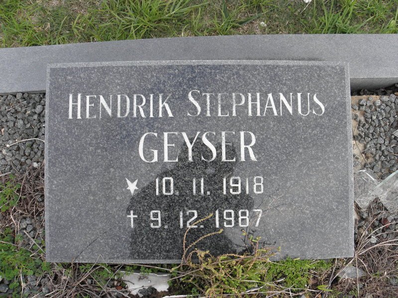 GEYSER Hendrik Stephanus 1918-1987
