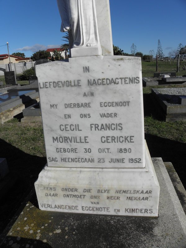 GERICKE Cecil Francis Morville 1890-1952