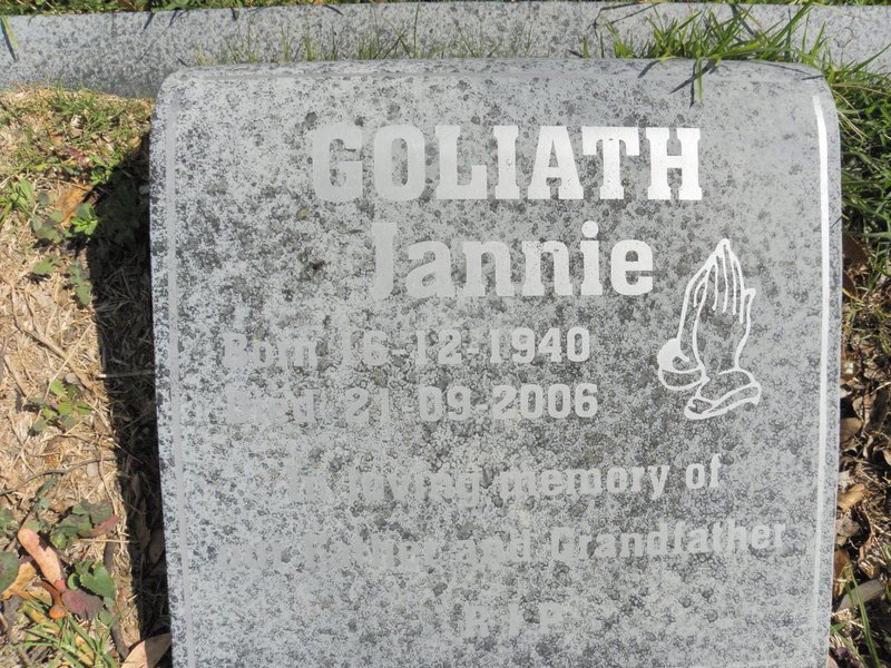 GOLIATH Jannie 1940-2006