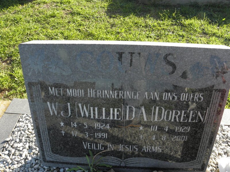 GOUWS W.J. 1924-1991 &amp; D.A. 1929-2001