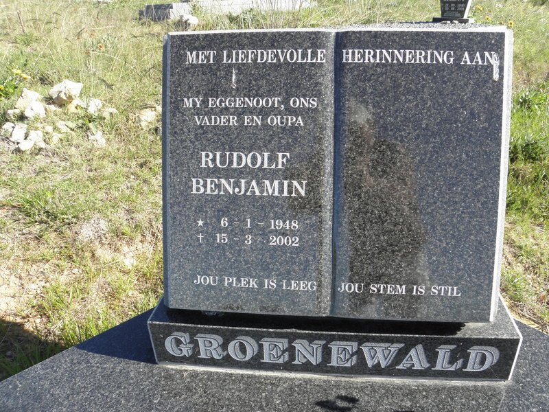 GROENEWALD Rudolf Benjamin 1948-2002