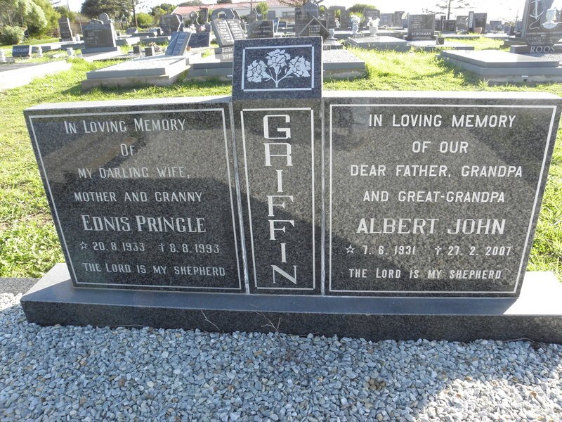 GRIFFIN Albert John 1931-2007 &amp; Ednis Pringle 1933-1993