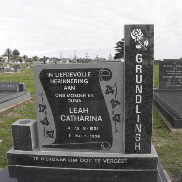 GRUNDLINGH Leah Catharina 1931-2008