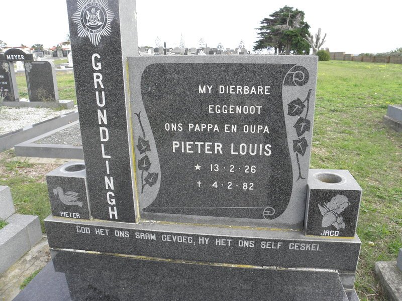 GRUNDLINGH Pieter Louis 1926-1982