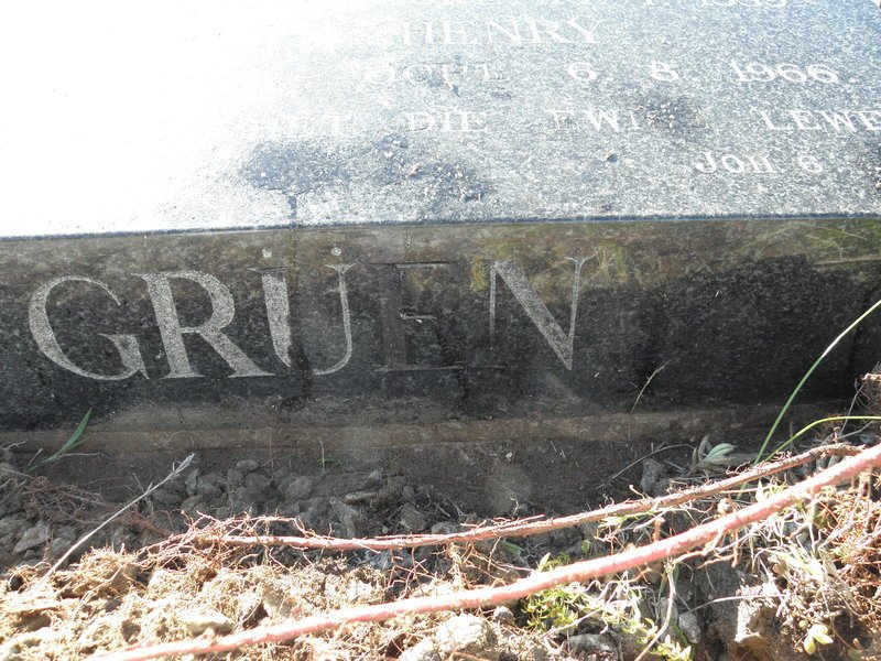 GRUEN Johan 1873-1959 &amp; Maria A. 1874-1953 :: GRUEN Charles Henry 1906-1966